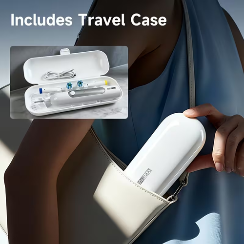 Orinatola Smart Adult Rotating Electric Toothbrush, Comes with 4 Electric Toothbrush Heads, USB C Charging, 800mAh Battery, Soft Bristle Toothbrush Heads, Deep Cleans Teeth, Portable Power Toothbrush, Rechargeable Electric Toothbrush, Same Style