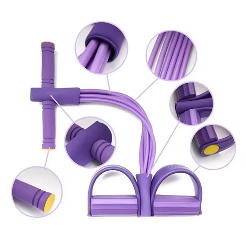 1pc Yoga Mat+2 piecesUps, Suitable for Both Men And Women. This Foot Pedal Resistance Trainer Features Six Strands of Thickened Rope, Designed for Effective Abdominal Workouts