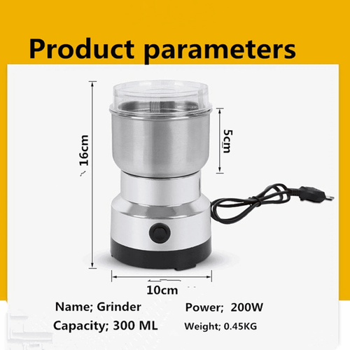 Grind In 30 Seconds! High-Speed Stainless Steel Coffee & Grain Grinder