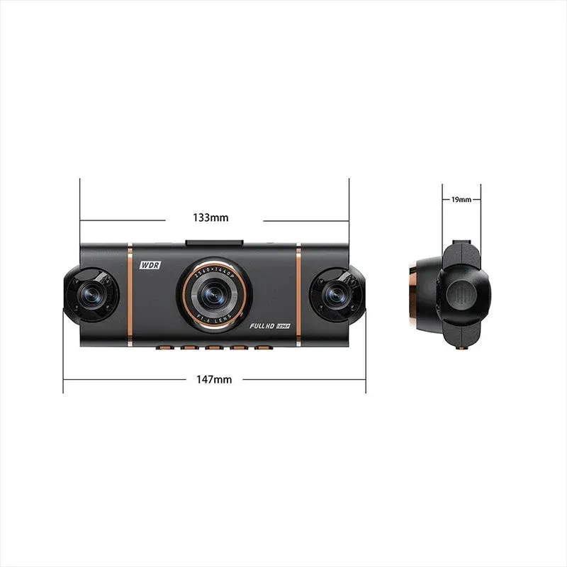 🏆60% Off!🚗4-Channel HD Dashcam with Front Interior Rear Recording🎥+32G Memory Card