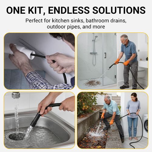 High-Pressure Sewer Jetter Hose with Nozzle+30m Explosion Proof Hose