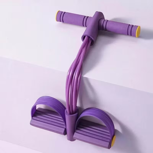 1pc Yoga Mat+2 piecesUps, Suitable for Both Men And Women. This Foot Pedal Resistance Trainer Features Six Strands of Thickened Rope, Designed for Effective Abdominal Workouts