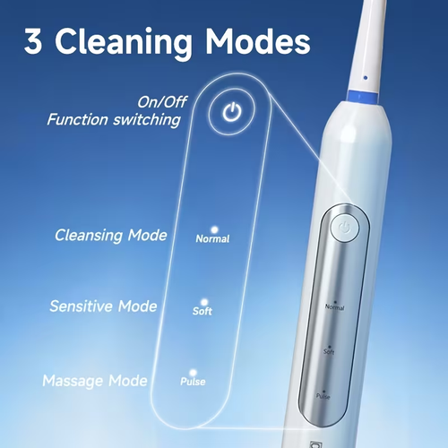 Orinatola Smart Adult Rotating Electric Toothbrush, Comes with 4 Electric Toothbrush Heads, USB C Charging, 800mAh Battery, Soft Bristle Toothbrush Heads, Deep Cleans Teeth, Portable Power Toothbrush, Rechargeable Electric Toothbrush, Same Style