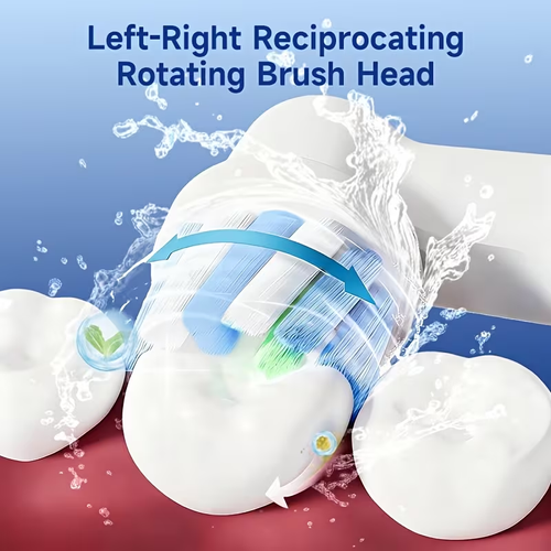Orinatola Smart Adult Rotating Electric Toothbrush, Comes with 4 Electric Toothbrush Heads, USB C Charging, 800mAh Battery, Soft Bristle Toothbrush Heads, Deep Cleans Teeth, Portable Power Toothbrush, Rechargeable Electric Toothbrush, Same Style