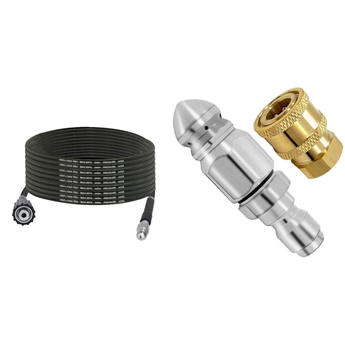 High-Pressure Sewer Jetter Hose with Nozzle+30m Explosion Proof Hose