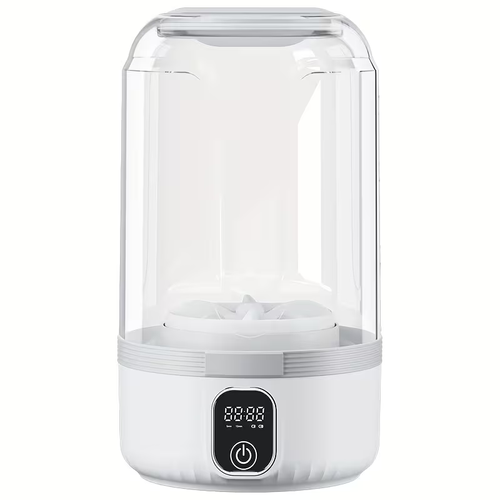 Mini Portable Washing Machine with  Battery | Travel Laundry Washer for Bra, Underwear, Socks | Compact USB Rechargeable Electric Cleaner for Dorm, RV, Bathroom | LED Display, One-Touch Operation, Space-Saving Design