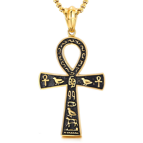 Ancient African Life Symbol Ankh Cross  Pendant  Necklace