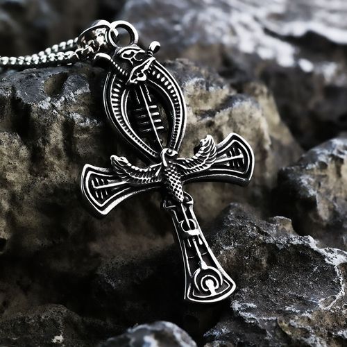 Vintage Egypt Ankh  Cross  Christian Religious Symbol Jewelry Necklace