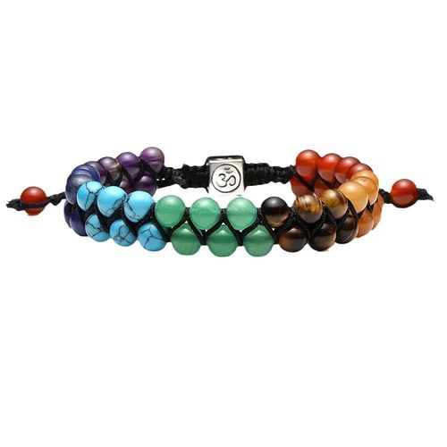 Fashionable Adjustable Natural Crystal Bracelet Colorful  Energy  Woven Rope Bracelet