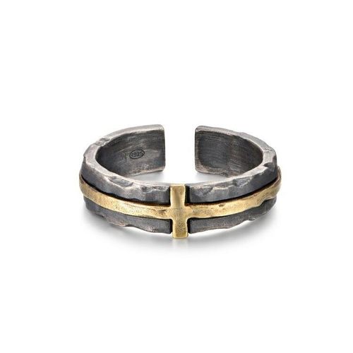 S925 Silver-Plated Brass Crossredemption  Ring