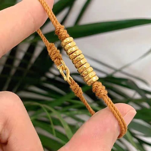 Nano vacuum 24K coated retro hand rope hand-woven  exquisite versatile bracelet