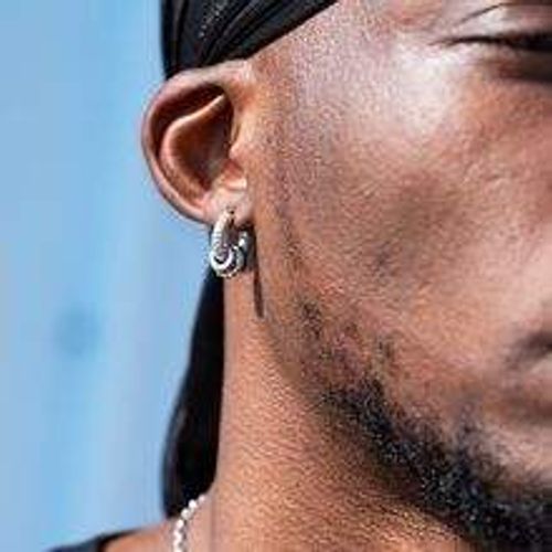 Hip-hop Iced Out Diamond Huggie Earring Fashion Personalized Zircon Hoop Earring