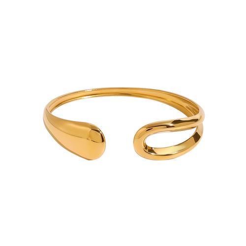 18k Gold Plated Smooth Trendy Minimalist Jewelry Bracelet