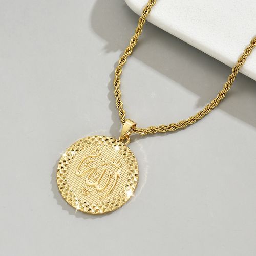 Vintage Muslim Islam Allah Pendant  Silver Plated Gold Color Ice Out Chain Necklace 01