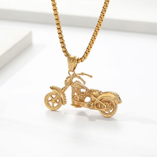 Skull-Head Titanium Steel Motorcycle HIPHOP Streetwear Necklace