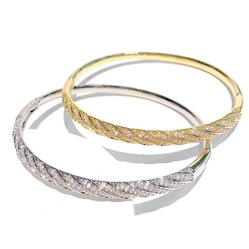 Glossy Cross Wave Light Luxury Mobius Ring Starry Bracelet