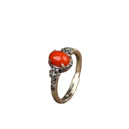 Niche Vintage-Inspired Floral Adjustable Ring