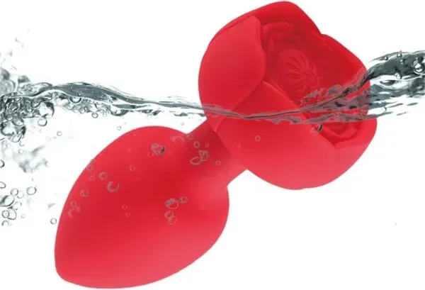 LY59-LED Rose Vibrating Anal Plug  UAE COD