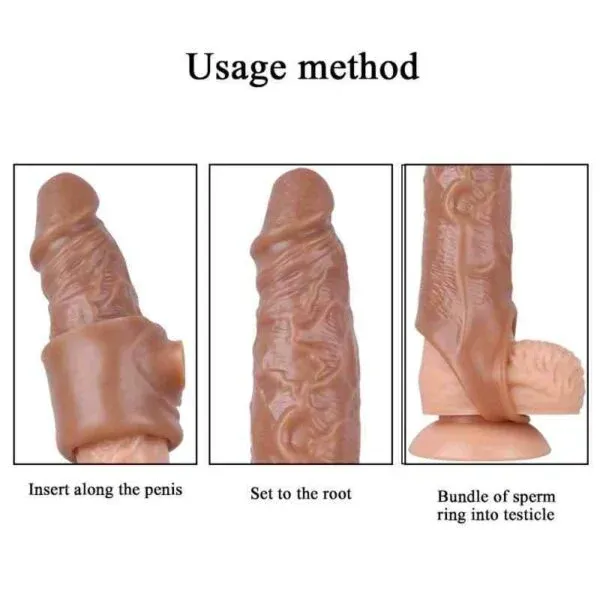 KY25-Realistic Penis Extender Sleeve UAE COD