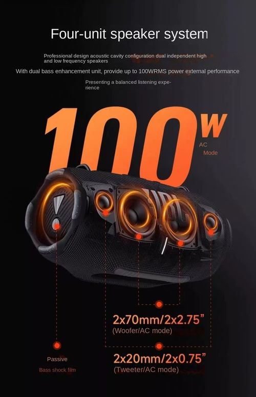 J.BL Xtreme4 Portable Wireless BT 5.3 Speakers Super Bass Waterproof Subwoofer Speaker for Stage Party Outdoor Music Player