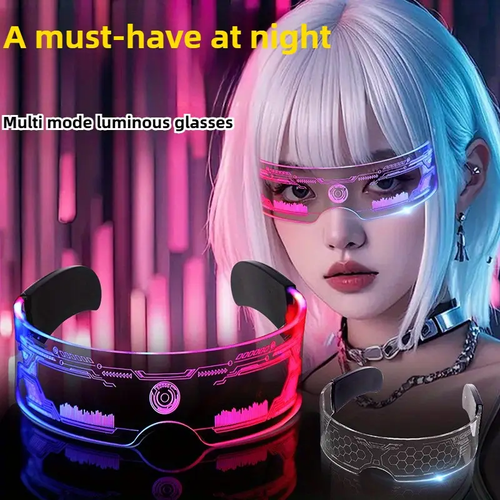 🔥Clearance Sale: Buy One, Get One Free🔥Cyberpunk LED Luminous Glasse