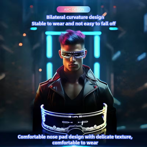 🔥Clearance Sale: Buy One, Get One Free🔥Cyberpunk LED Luminous Glasse