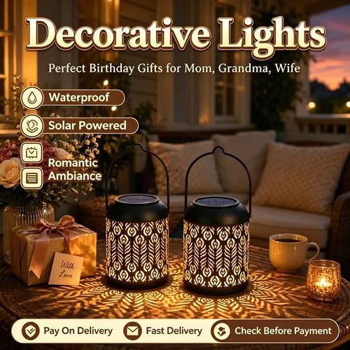Waterproof outdoor decorative lights, perfect birthday gifts for mom, women, grandma and wife, suitable for patio, lawn and table decoration, free shipping and cash on delivery