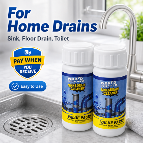 Strong Drain Maintenance Solution 110g Buy 1 Get 2 Free, Pipe Cleaner Powder for Kitchen Sink, Bathroom Drain, Toilet Pipe, Clog Cleaning and Sewer Smell Control, COD Free Shipping, Pay on Delivery