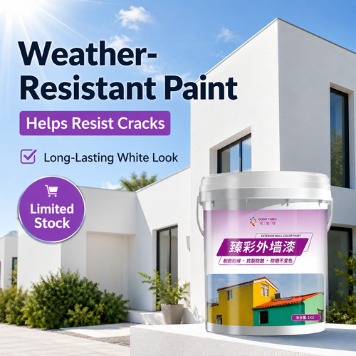 Buy 1 Get 2 eco-friendly water-based exterior latex paint. It is waterproof, UV-resistant and anti-fade, durable for exterior wall renovation, free shipping and cash on delivery.