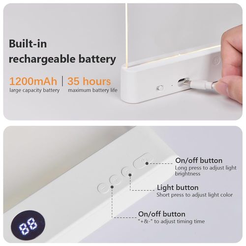 Ultra-thin panel book light with eye-protective LED, provides full-page uniform illumination. Battery powered, portable and lightweight, ideal for reading in bed, car and other scenarios, free shipping and cash on delivery