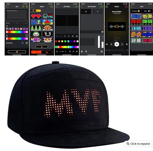 LED Bluetooth Display Cap Custom Text Animation Hat for Advertising Fashion and Events in Kenya