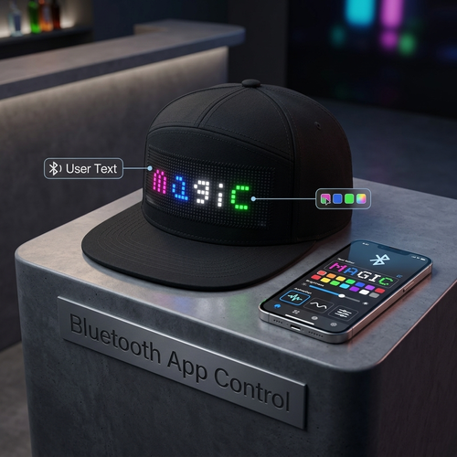 LED Bluetooth Display Cap Custom Text Animation Hat for Advertising Fashion and Events in Kenya