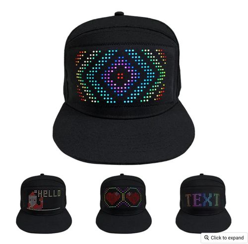 LED Bluetooth Display Cap Custom Text Animation Hat for Advertising Fashion and Events in Kenya