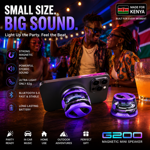 🔥HOT SALE🔥 COD！G200 Mini Bluetooth Speaker — Magnetic Soundbar, Stereo Sound, Long Battery Life.Nairobi stock ships within 48H, delivered within 3days