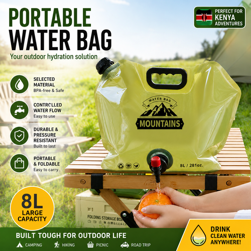 🔥BUY 1 GET 3🔥 COD！Outdoor Water Bag — Portable, Foldable, Food-Grade for Camping and Travel.Nairobi stock ships within 48H, delivered within 3days