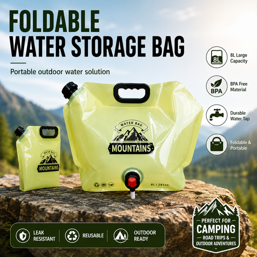 🔥BUY 1 GET 3🔥 COD！Outdoor Water Bag — Portable, Foldable, Food-Grade for Camping and Travel.Nairobi stock ships within 48H, delivered within 3days