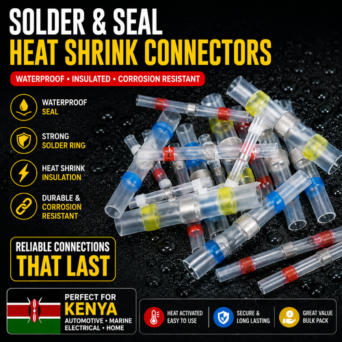 🔥HOT SALE🔥 COD！100PCS Heat Shrink Tubing with Adhesive — Pressure-Free Solder Ring Quick Connectors, Waterproof Wire Protection Sleeves, Heat-Insulated Terminals.Nairobi stock ships within 48H, delivered within 3days