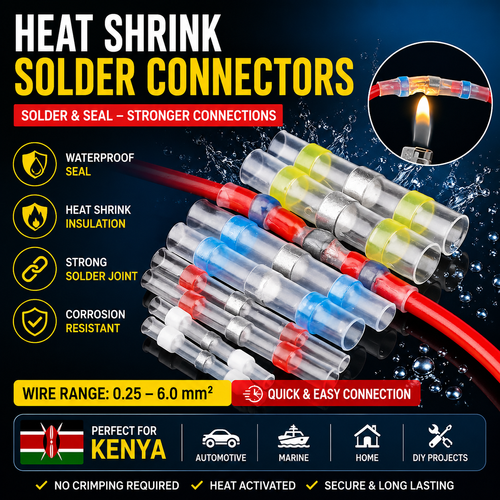 🔥HOT SALE🔥 COD！100PCS Heat Shrink Tubing with Adhesive — Pressure-Free Solder Ring Quick Connectors, Waterproof Wire Protection Sleeves, Heat-Insulated Terminals.Nairobi stock ships within 48H, delivered within 3days