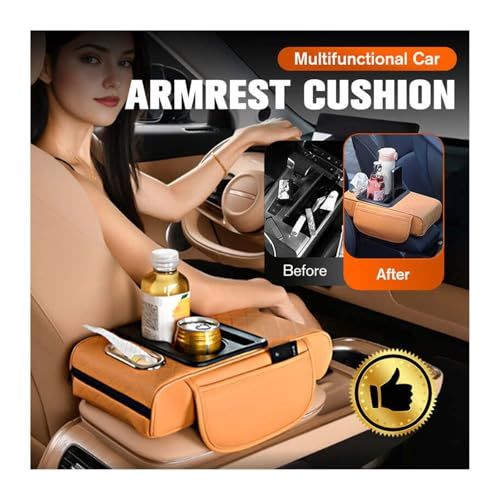 Multifunctional car armrest cushion