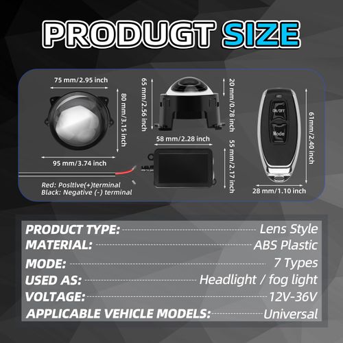 🔥HOT SALE🔥 COD！Demon Eye Headlights for Cars and Motorcycles, LED Dynamic Devil Eyes Light Kit with HD Lens, 6 Animated Eye Patterns, Universal 12-36V Eyeball Lights for Headlight or Fog Light