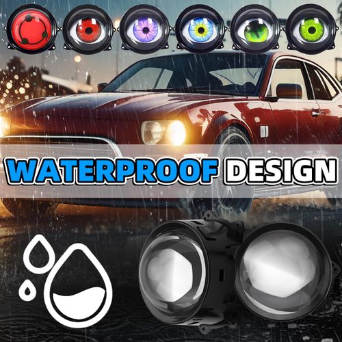 🔥HOT SALE🔥 COD！Demon Eye Headlights for Cars and Motorcycles, LED Dynamic Devil Eyes Light Kit with HD Lens, 6 Animated Eye Patterns, Universal 12-36V Eyeball Lights for Headlight or Fog Light
