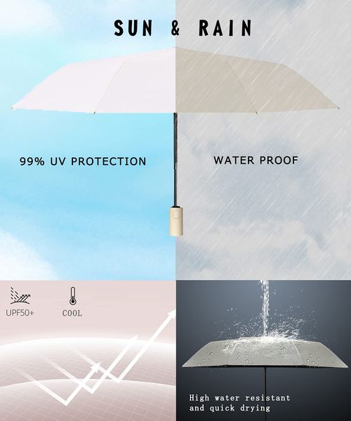 🔥HOT SALE🔥 COD！  All-Weather Umbrella: UPF 50+ Portable Travel Sunshade, Automatic Open&Close, Windproof and Waterproof, Foldable Sun and Rain Umbrella