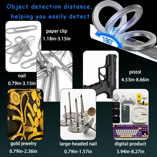 🔥HOT SALE🔥 COD！    Metal Detector,180°Rotating Probe,Built-in Sensing Wire Enclosure,Convenient to Carry,ABS Material,Suitable for Outdoor Treasure Hunting in Multiple Scenarios