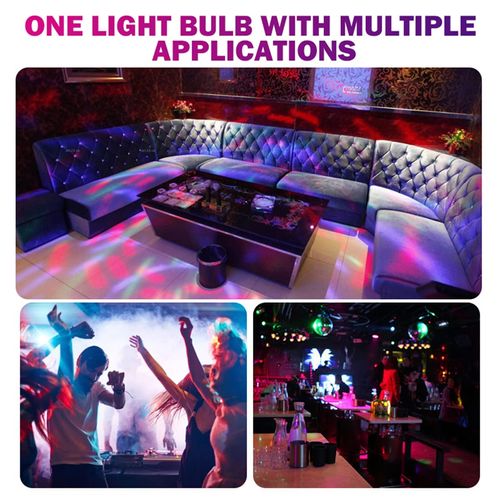 🔥HOT SALE🔥 COD！Colorful Rotating Magic Ball Disco Ball Light Bulb with Sockets, Plug in RGB LED Stage Light for Home Room Dance Parties