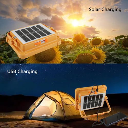 🔥HOT SALE🔥 COD！Solar Portable Rechargeable Work Light,16500mAh 120W Magnetic Flood Battery Work Light Outedoor LED Camping Lights Waterproof for Job Site Repair,Camping, Hiking, Emergency