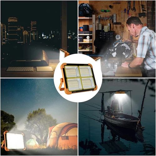 🔥HOT SALE🔥 COD！Solar Portable Rechargeable Work Light,16500mAh 120W Magnetic Flood Battery Work Light Outedoor LED Camping Lights Waterproof for Job Site Repair,Camping, Hiking, Emergency