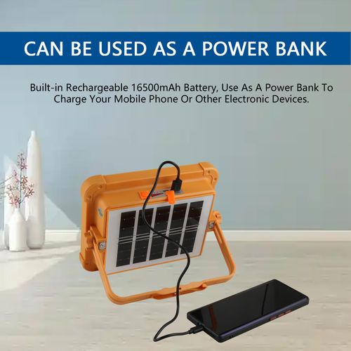 🔥HOT SALE🔥 COD！Solar Portable Rechargeable Work Light,16500mAh 120W Magnetic Flood Battery Work Light Outedoor LED Camping Lights Waterproof for Job Site Repair,Camping, Hiking, Emergency