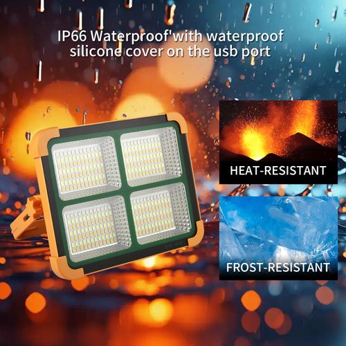 🔥HOT SALE🔥 COD！Solar Portable Rechargeable Work Light,16500mAh 120W Magnetic Flood Battery Work Light Outedoor LED Camping Lights Waterproof for Job Site Repair,Camping, Hiking, Emergency