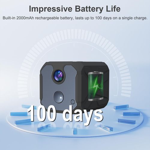 🔥Hot Seller🔥 COD！   1440P HD Mini WiFi Security Camera Indoor Wireless Rechargeable Pet Home Office Surveillance with Motion Detection, Night Vision,  Cloud SD Storage & App Control