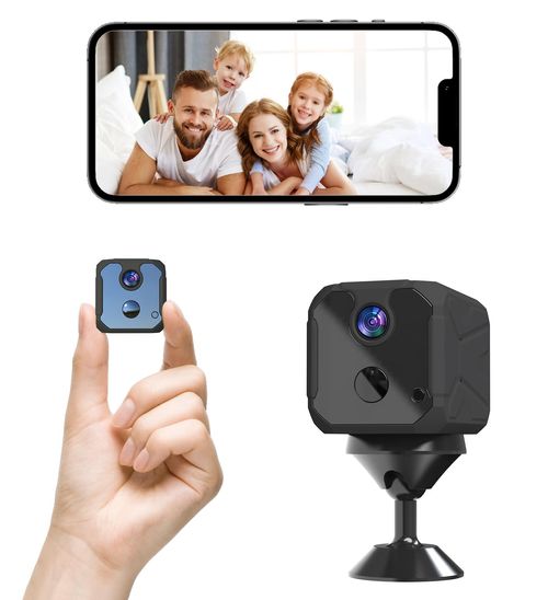 🔥Hot Seller🔥 COD！   1440P HD Mini WiFi Security Camera Indoor Wireless Rechargeable Pet Home Office Surveillance with Motion Detection, Night Vision,  Cloud SD Storage & App Control